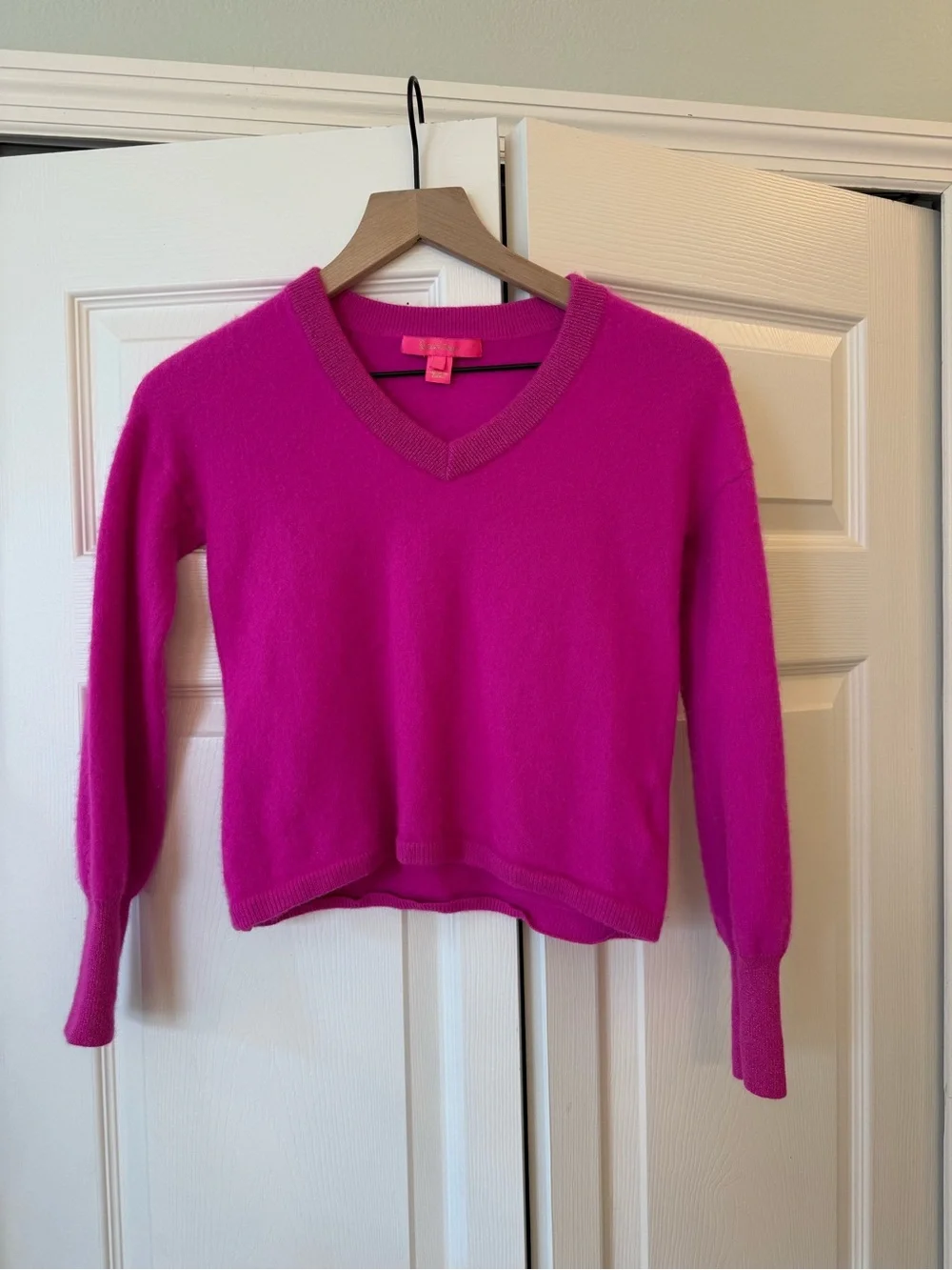 Lilly Pulitzer Jasmina Cashmere Sweater Bougainvillea Pink Size XS